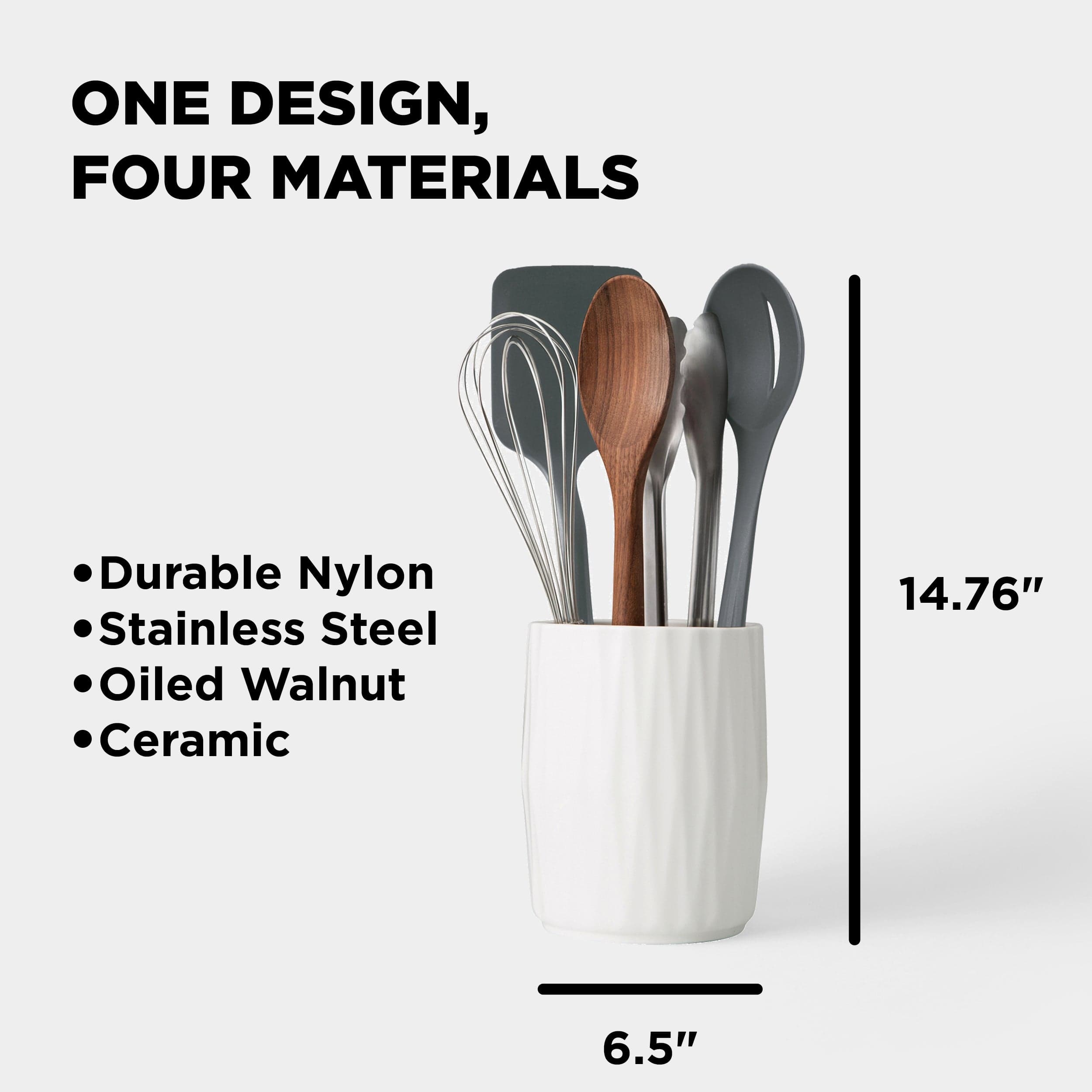Chefn 6-Piece Kitchen Utensil Set with Ceramic Crock 6-Piece Kitchen Utensil Set with Ceramic Crock
