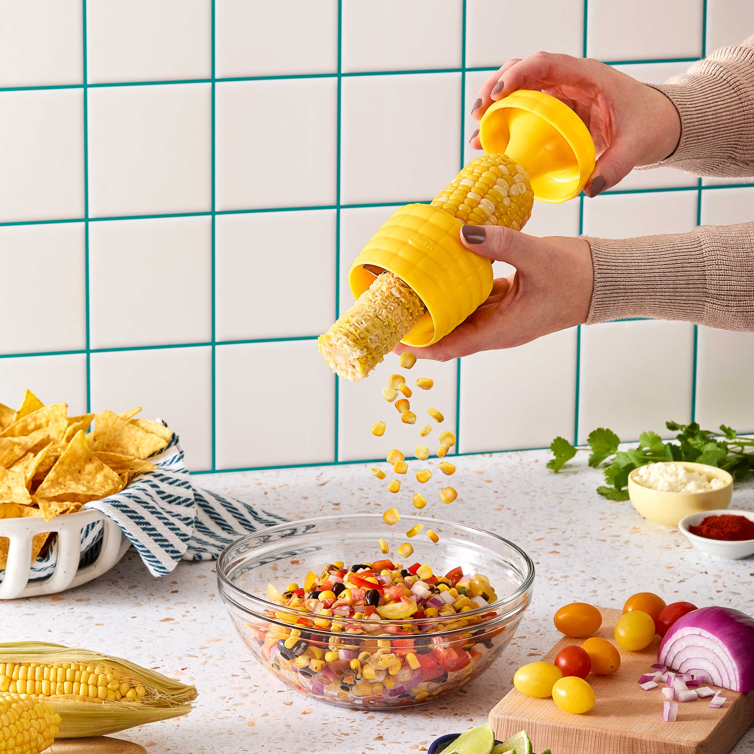 Chefn Fruit & Vegetable Prep Cob Plus Corn Stripper Cob Plus Corn Stripper