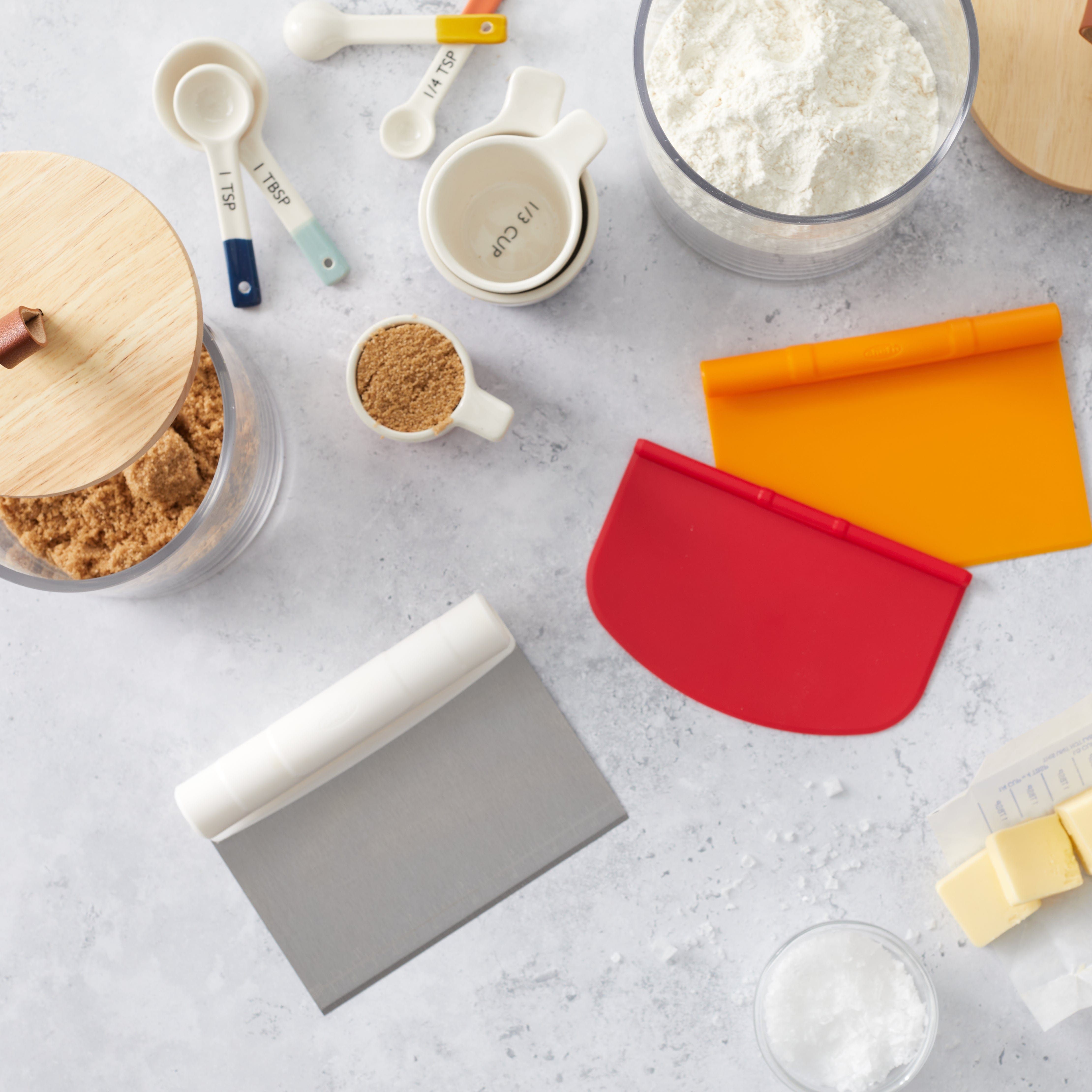 Chefn Baking & Measuring Pastrio 3-in-1 Bench Scraper Set