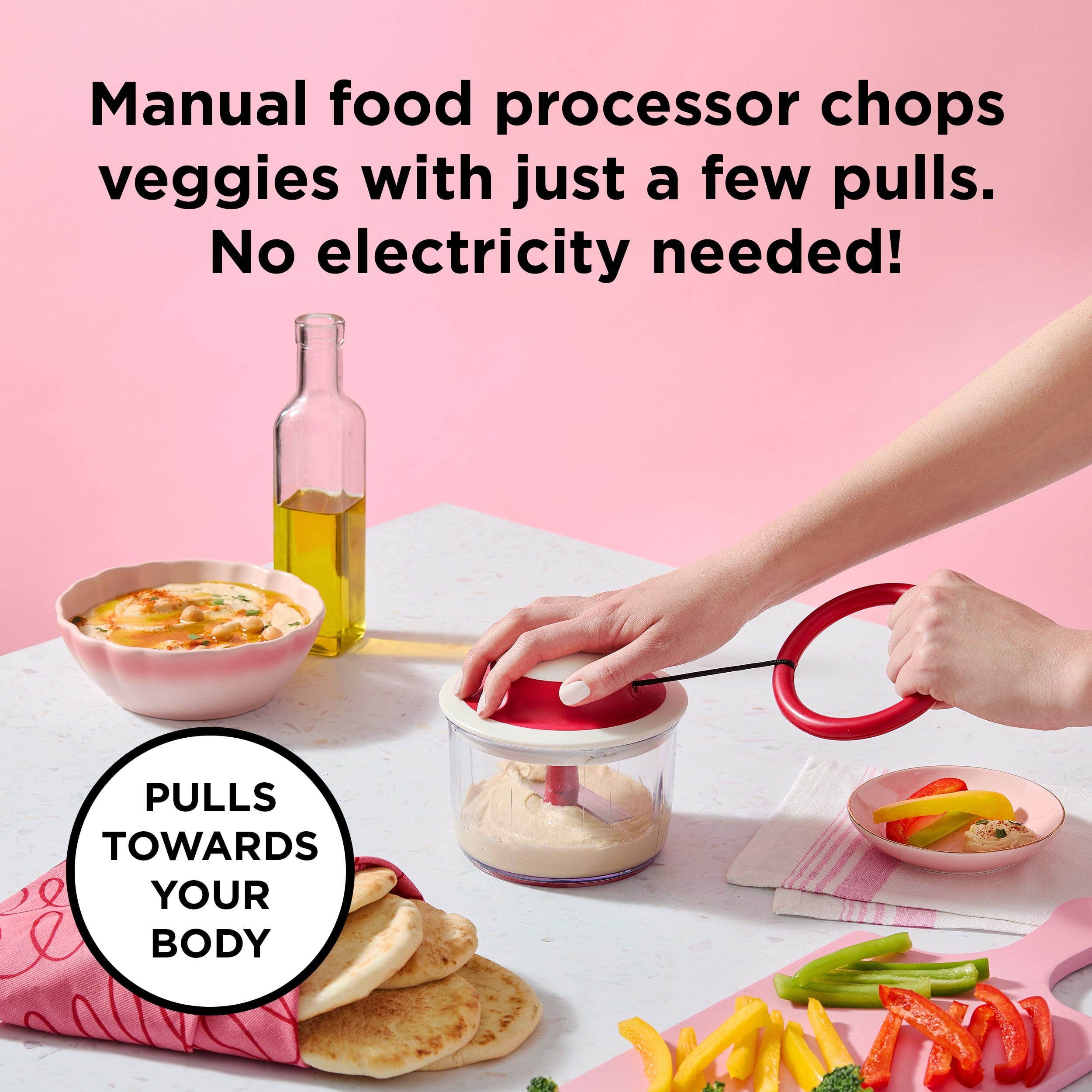 Chefn Fruit & Vegetable Prep/Cutting & Chopping VeggiChop Hand-Powered Food Processor VeggiChop Hand-Powered Food Processor