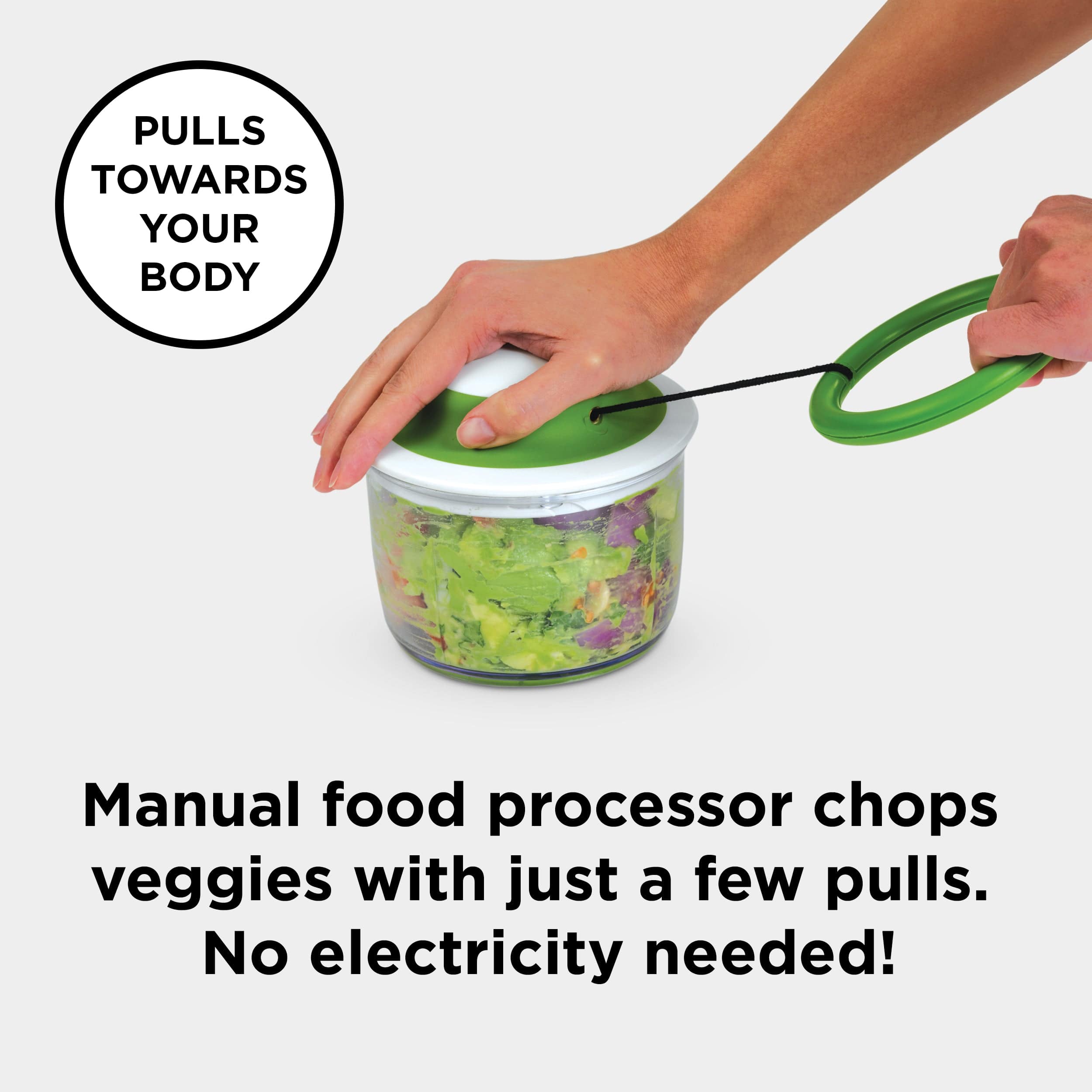 Chefn Fruit & Vegetable Prep/Cutting & Chopping VeggiChop Hand-Powered Food Processor VeggiChop Hand-Powered Food Processor
